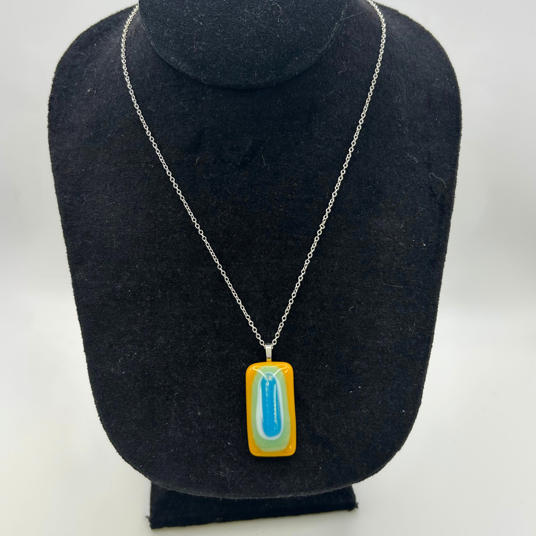 Fused Glass Pendant Necklaces